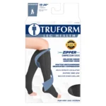 0675 TRUFORM Knee High OT Zipper Compression Socks Unisex 15-20mmHg