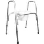 Extra-Wide Adjustable Raised Toilet Seat with Safety Frame - Image 2