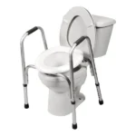 Raised Toilet Seat with Safety Frame