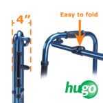 Hugo Walker With 5" Wheels and Plastic Glides, Sapphire Blue - Image 3