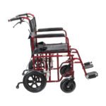 22" Bariatric Aluminum Transport Chair - Image 4