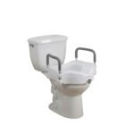 2-in-1 Locking Raised Toilet Seat with Tool-free Removable Arms - Image 2