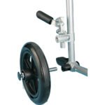 Deluxe Fly-Weight Aluminum Transport Chair with Removable Casters - Image 4