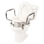 Adjustable Raised Toilet Seat with Arms