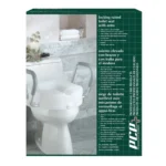 Molded Toilet Seat Riser with Arm Rests