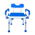 Foam Padded Bath Safety Seat With Back and Swing Away Arms - Image 2
